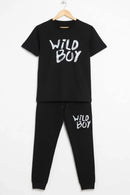 2 Pcs Men's Polyester Printed Track Suit