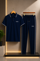 Men's 2Pcs Dry Fit Polo Shirt with Trouser | Modern Style Impress To Everyone (35% Off)