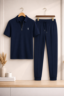 Men's 2Pcs Dry Fit Polo Shirt with Trouser | Modern Fit & Everyday Comfort