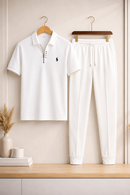 Men's 2Pcs Dry Fit Polo Shirt with Trouser | Modern Fit & Everyday Comfort